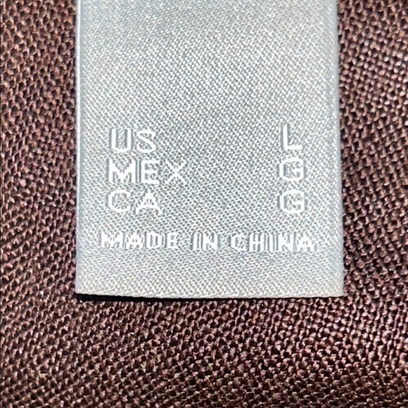 Liz Claiborne Dark Brown Women's Blouse 100% linen - Picture 5 of 11